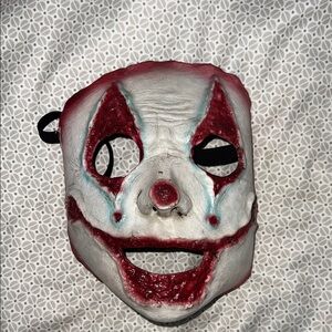 Creepy Clown Mask with Red Accents